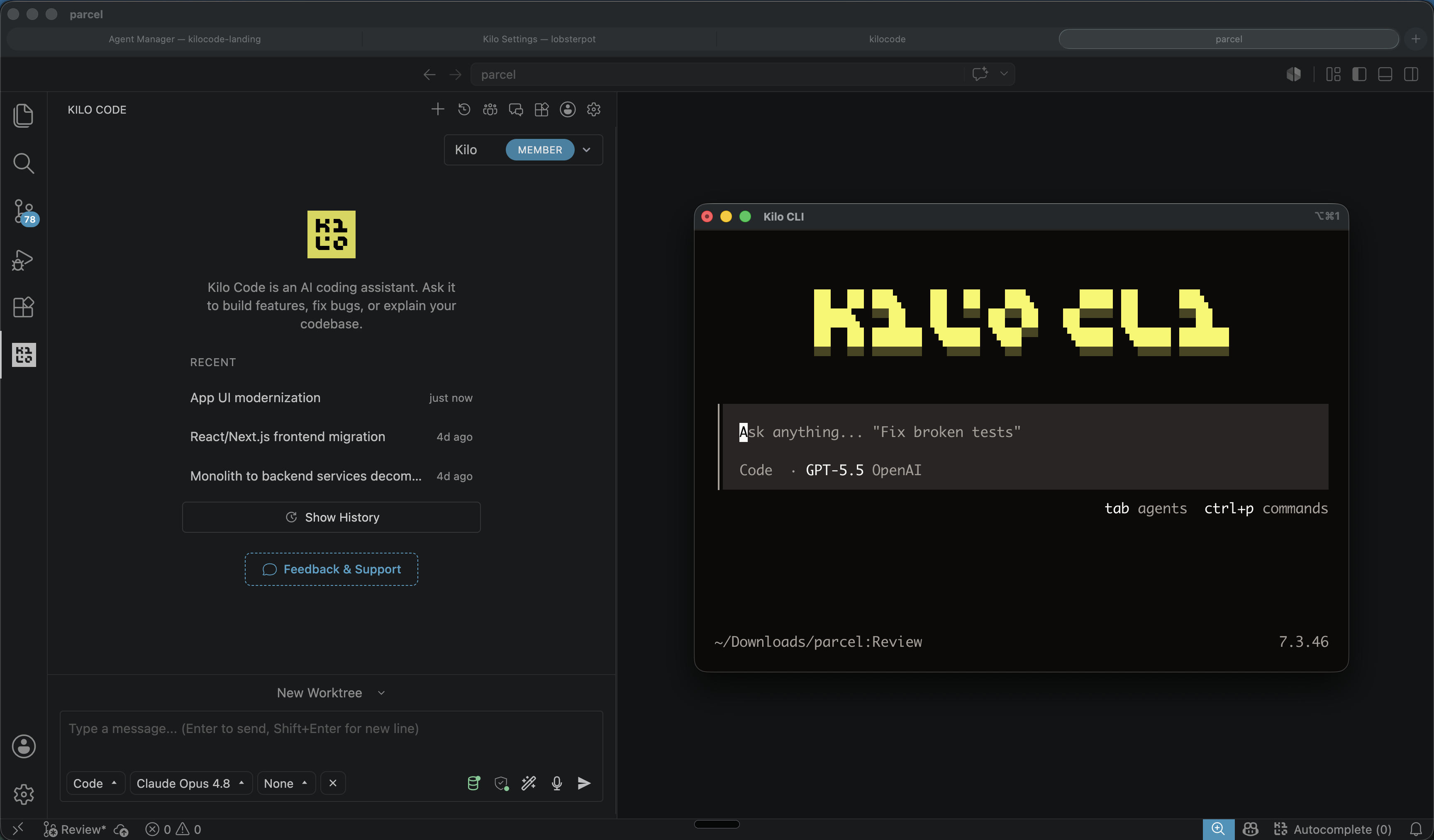 Kilo Code in VS Code and the CLI