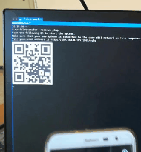 qrcp receiving files from a mobile device
